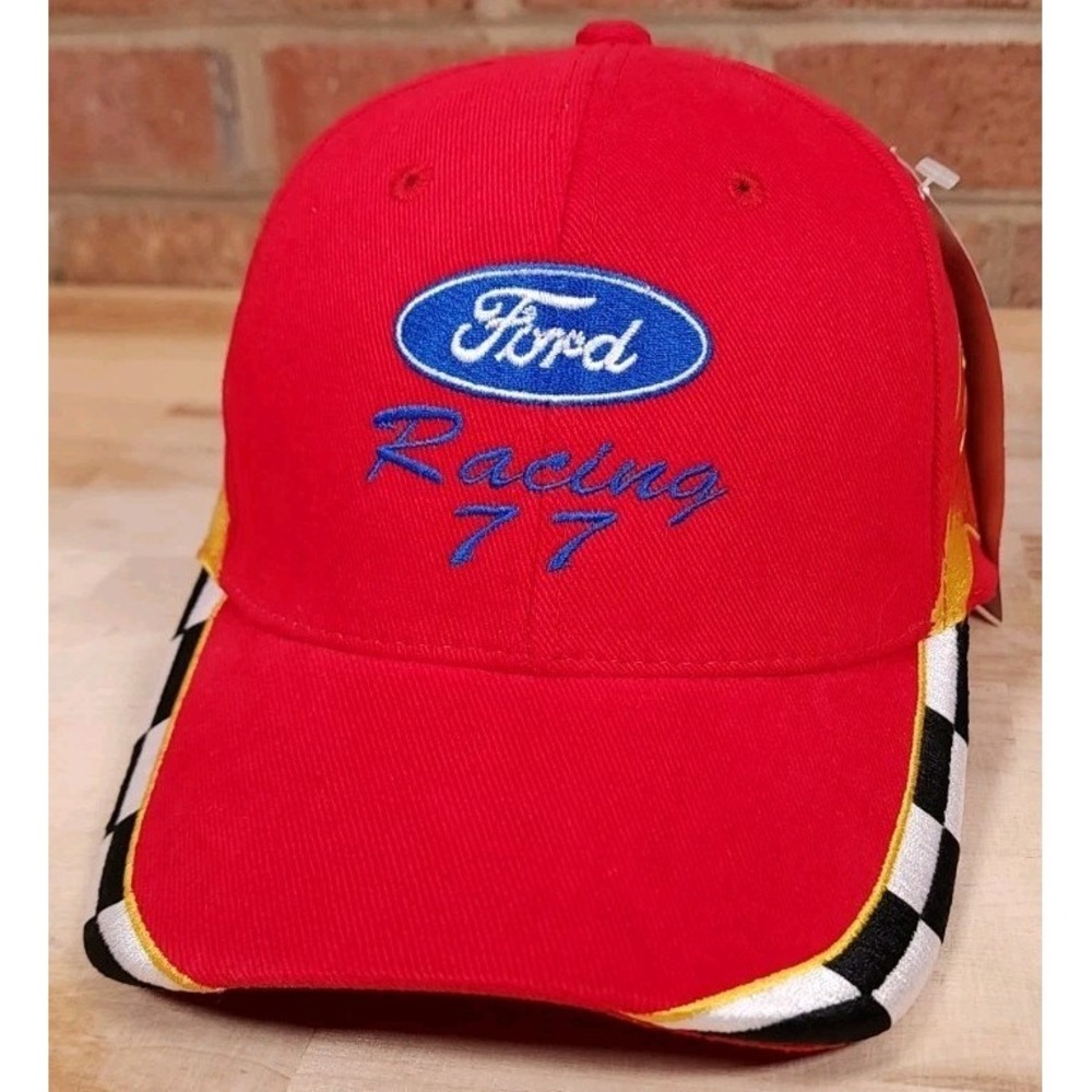 Ford Racing‎ #77 Nascar Magic Headwear Red Strapback Hat Cap